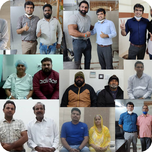 Collage of patients treated by Dr Sahil Batra in Jalandhar